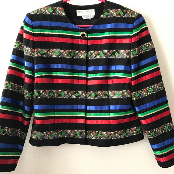 Vintage Ribbon Party Jacket by Maggy London - Picture 1 of 4